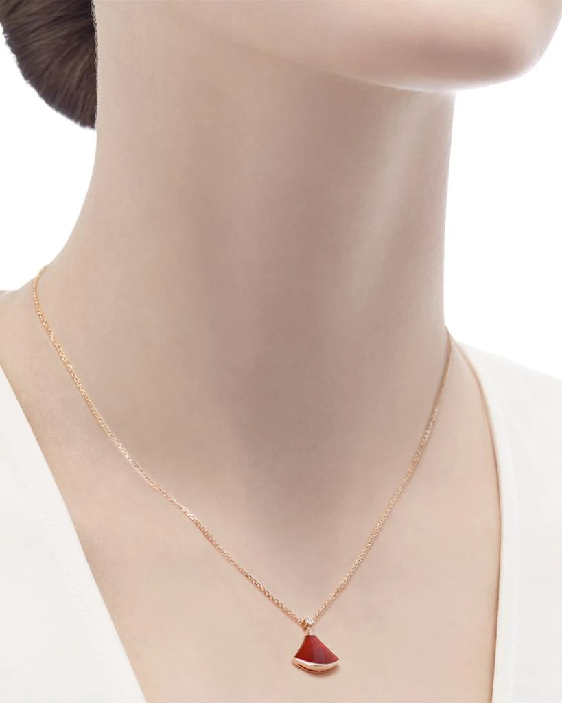商品BVLGARI|Divas' Dream Carnelian Pendant Necklace in 18k Rose Gold,价格¥17888,第4张图片详细描述