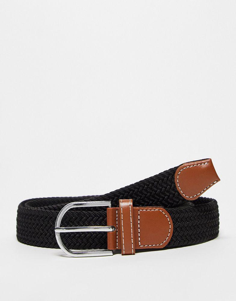 Bolongaro Trevor textured jeans belt in black商品第1张图片规格展示