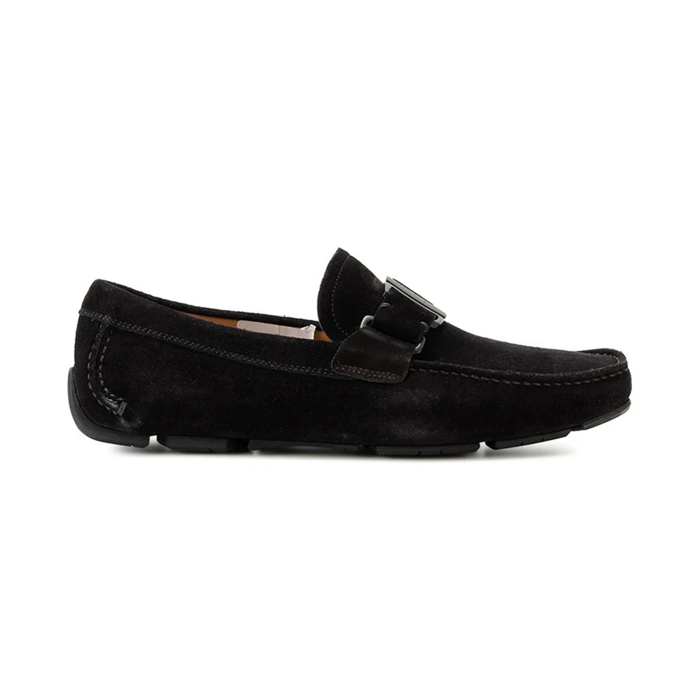 商品Salvatore Ferragamo|SALVATORE FERRAGAMO 男士黑色乐福鞋 0582692,价格¥2910,第1张图片