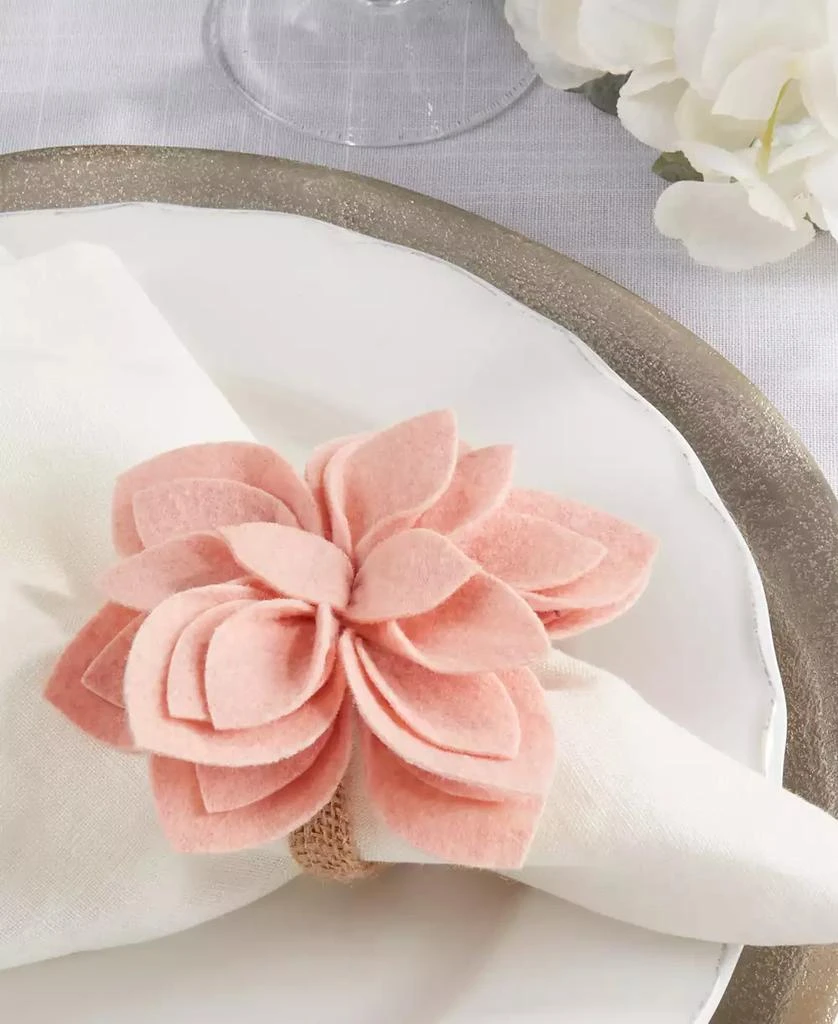 Felt Blossom Napkin Ring, Set of 4 商品