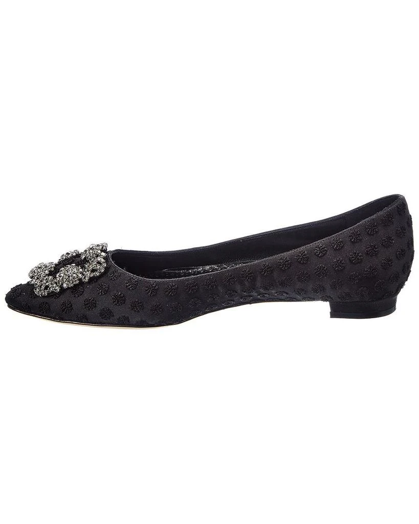 商品Manolo Blahnik|Manolo Blahnik Hangisi Satin Flat,价格¥6417,第2张图片详细描述