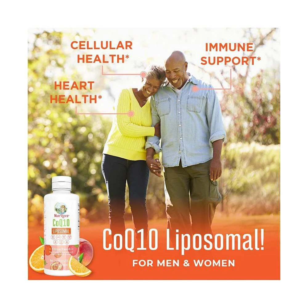 商品MaryRuth Organics|CoQ10 Liposomal, Citrus Peach Flavor, 7.5 oz,价格¥172,第3张图片详细描述