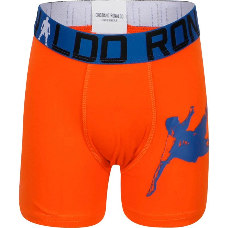 商品CR7 Cristiano Ronaldo|Logo set of boxers in orange and blue,价格¥251,第2张图片详细描述