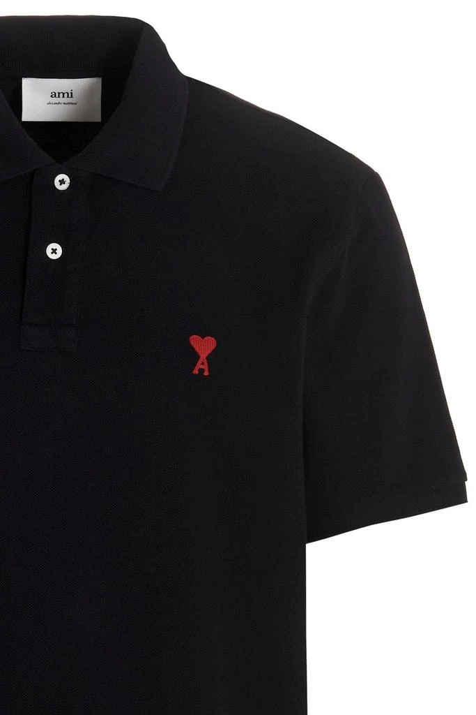 商品AMI|AMI Paris Ami de Coeur Logo Embroidered Polo Shirt,价格¥388,第3张图片详细描述
