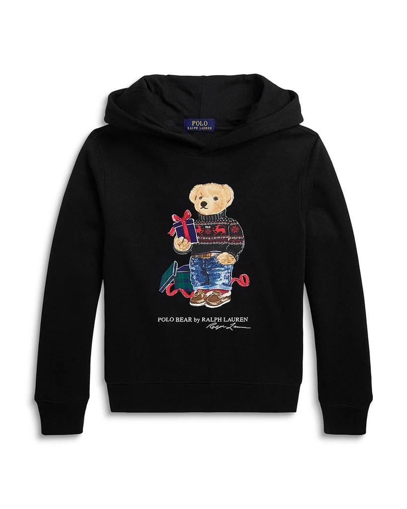 商品Ralph Lauren|Boys' Polo Bear Fleece Hoodie - Little Kid, Big Kid,价格¥566,第1张图片