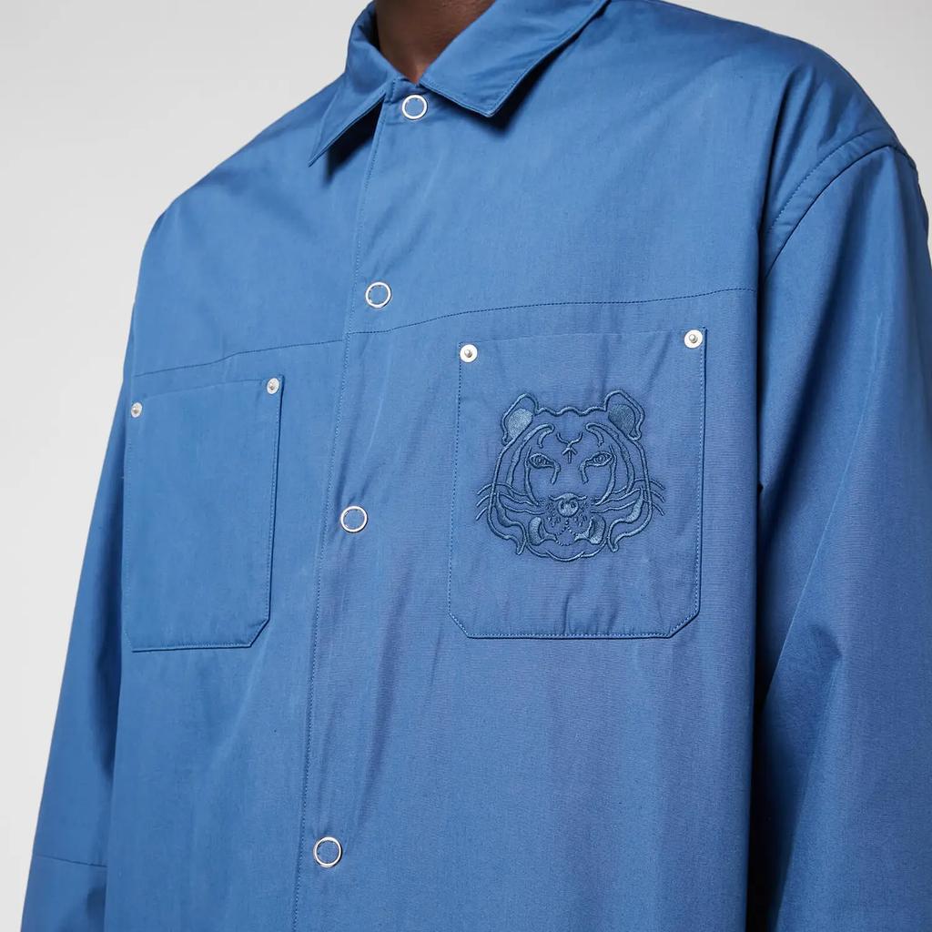 商品Kenzo|KENZO Men's Lined Overshirt - Blue,价格¥959,第6张图片详细描述