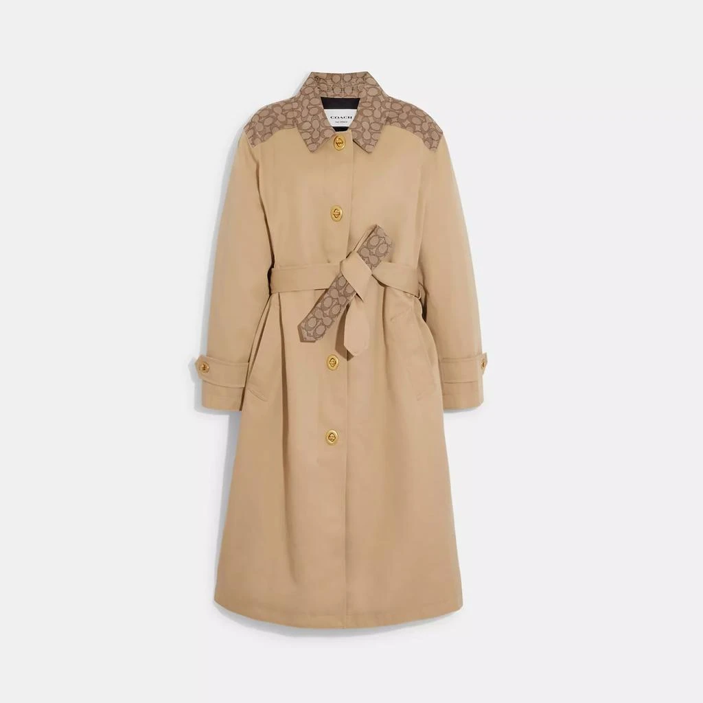 商品 Coach Outlet Signature Turnlock Trench 图