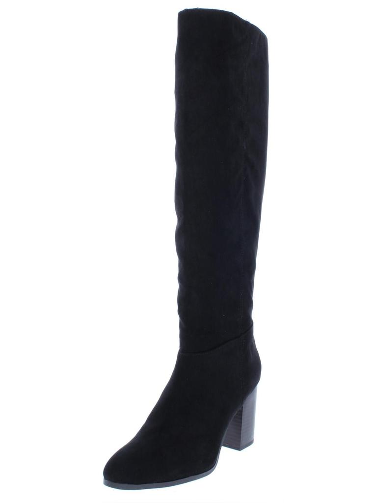 Womens Padded Insole Block Heel Knee-High Boots商品第1张图片规格展示