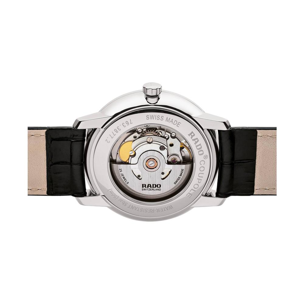 Men's Swiss Automatic Coupole Classic Black Leather Strap Watch 41mm R22876015商品第2张图片规格展示