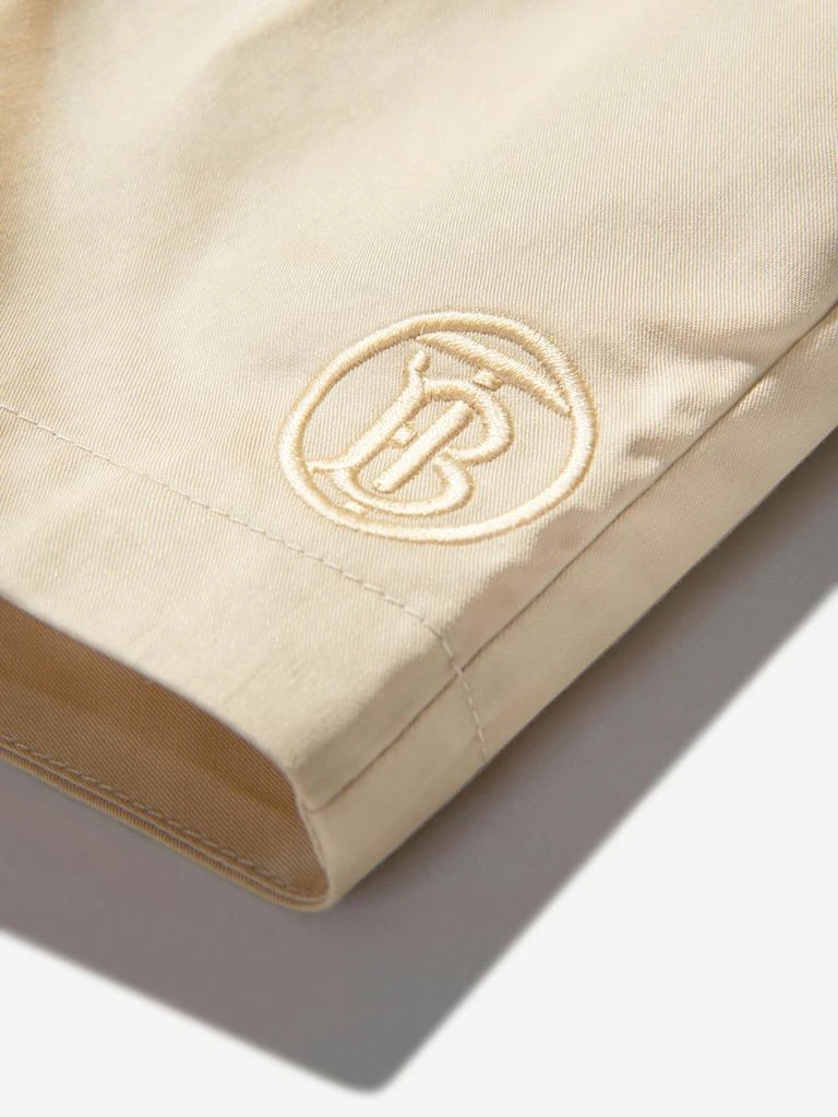 商品Burberry|Burberry Beige Baby Boys Cotton Branded Shorts,价格¥1041,第3张图片详细描述