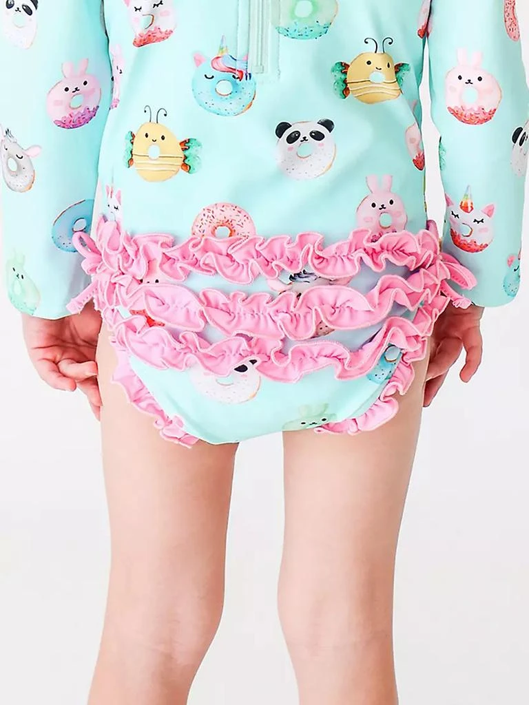 商品Posh Peanut|Baby's & Little Girl's Donuts Frill-Trim Rashguard Swimsuit,价格¥247,第5张图片详细描述