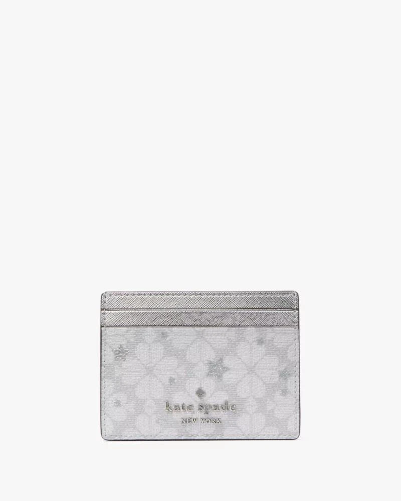 商品Kate Spade|Spade Flower Star Toss Small Slim Card Holder,价格¥207,第1张图片