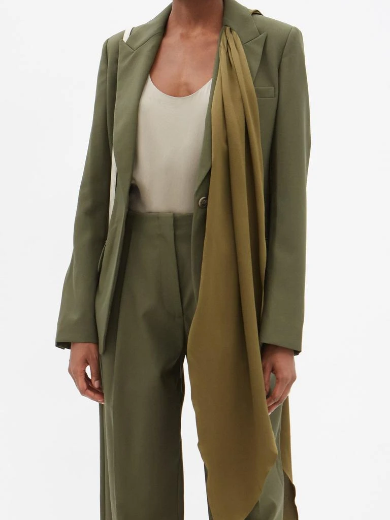 Theona draped single-breasted wool blazer 商品