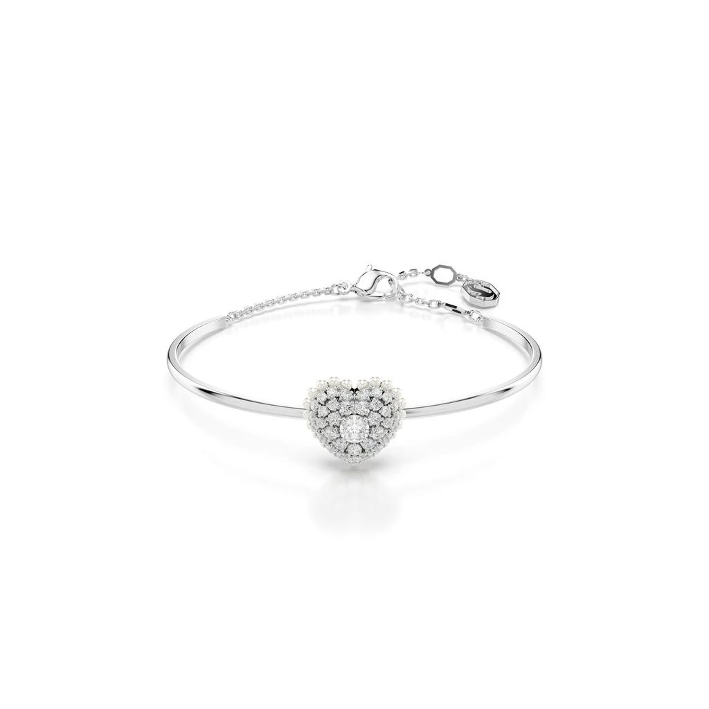 商品Swarovski|Hyperbola bangle heart white rhodium plated,价格¥945,第1张图片