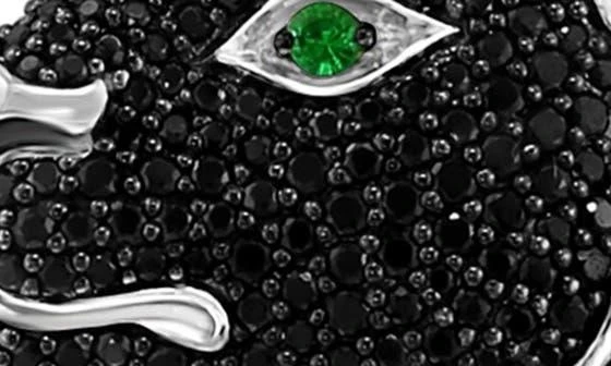 商品Effy|Sterling Silver Black Spinel Panther Pendant Necklace,价格¥2985,第2张图片详细描述