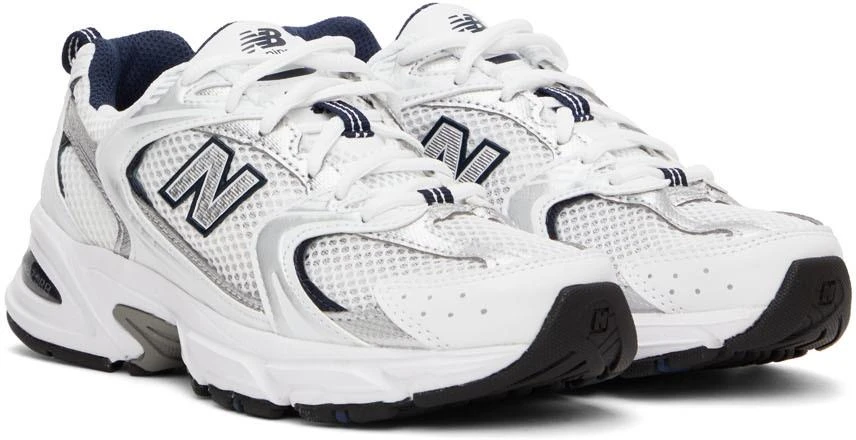 商品New Balance|White & Navy 530 Sneakers,价格¥850,第4张图片详细描述