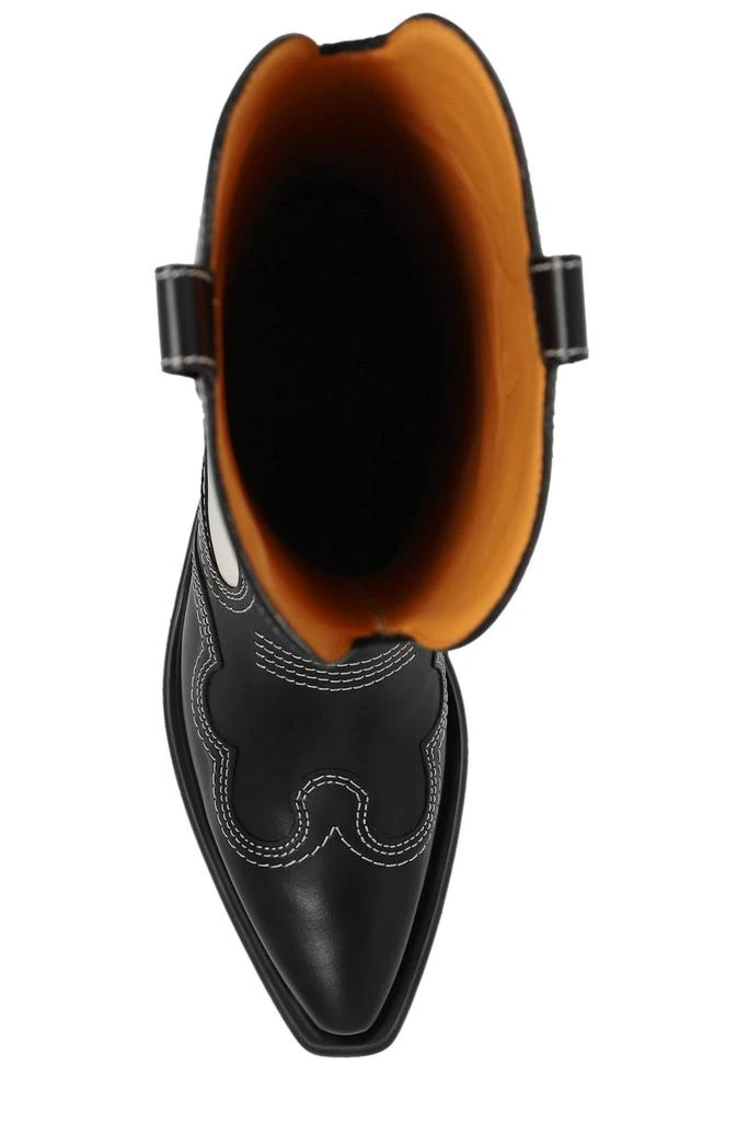 商品Ganni|Ganni Mid Shaft Embroidered Western Boots,价格¥3543,第4张图片详细描述