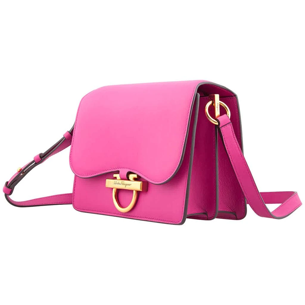 商品Salvatore Ferragamo|Salvatore Ferragamo Pink Joanne Leather Shoulder Bag,价格¥7464,第1张图片