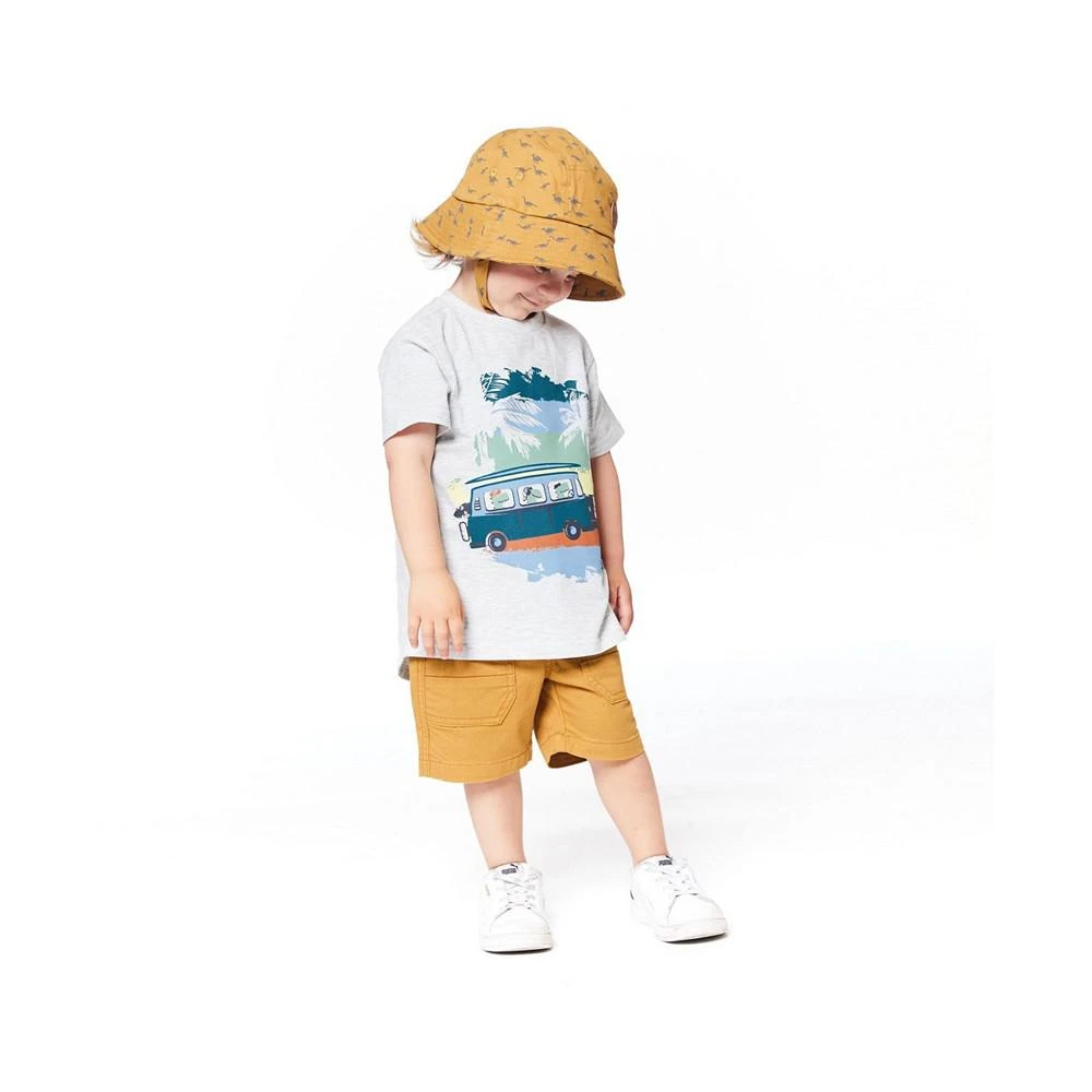 商品Deux par Deux|Baby Boy Printed Twill Hat Golden Brown Dinosaurs - Infant,价格¥101,第2张图片详细描述