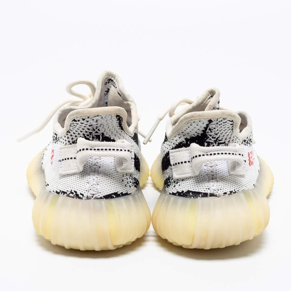 商品[二手商品] YEEZY|Yeezy x adidas White/Black Knit Fabric Boost 350 V2 Zebra Sneakers Size 37 1/3,价格¥1578,第5张图片详细描述