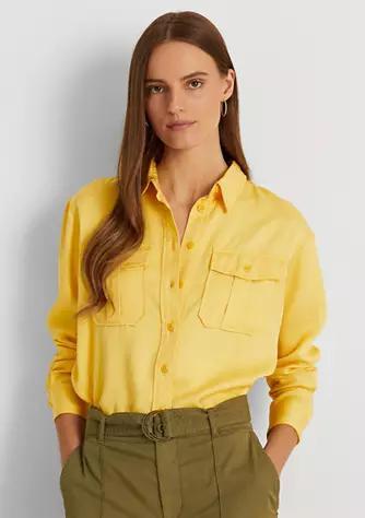 商品Ralph Lauren|Twill Long-Sleeve Shirt,价格¥427,第1张图片