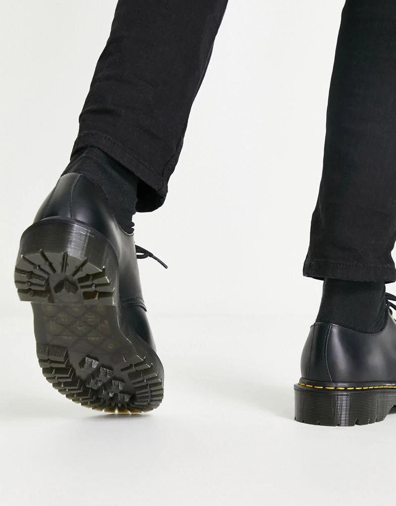 商品Dr. Martens|Dr Martens 1461 bex platform 3-eye shoes in black,价格¥1373,第4张图片详细描述