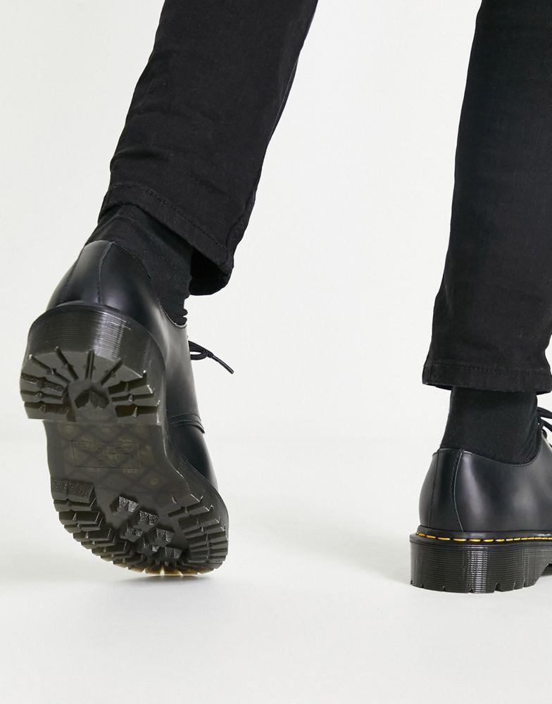 商品Dr. Martens|Dr Martens 1461 bex platform 3-eye shoes in black,价格¥1150,第6张图片详细描述
