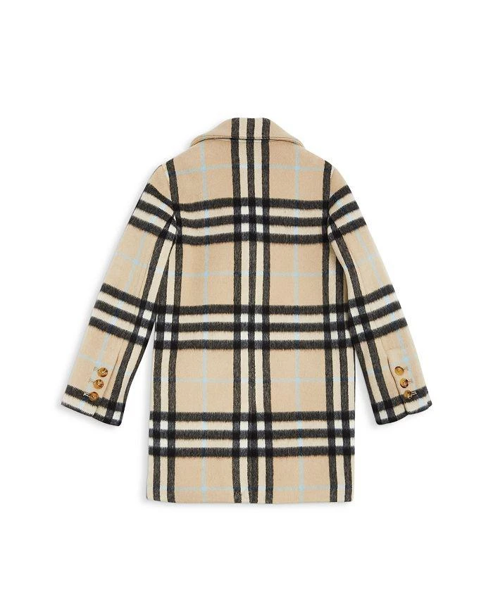 商品Burberry|Girls' Poppy Vintage Check Wool Blend Coat - Big Kid,价格¥10101,第2张图片详细描述