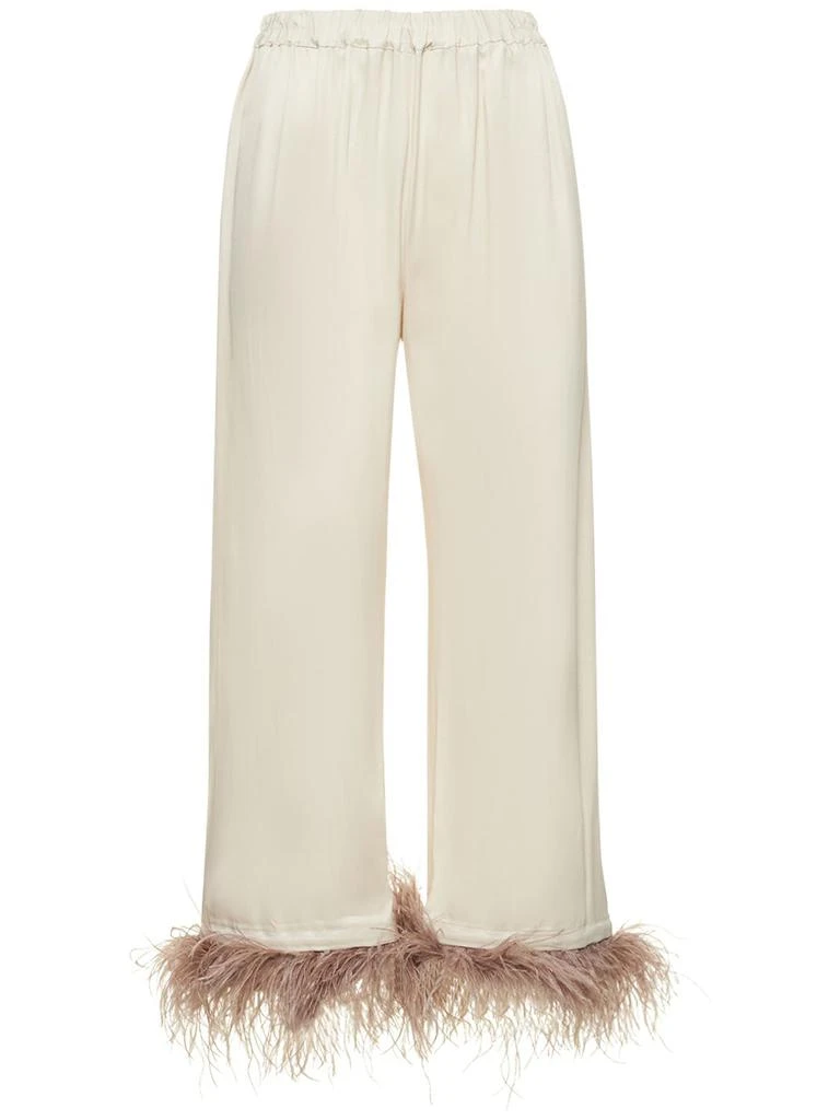 商品Sleeper|Party Viscose Pajama Pants W/feathers,价格¥1065,第1张图片