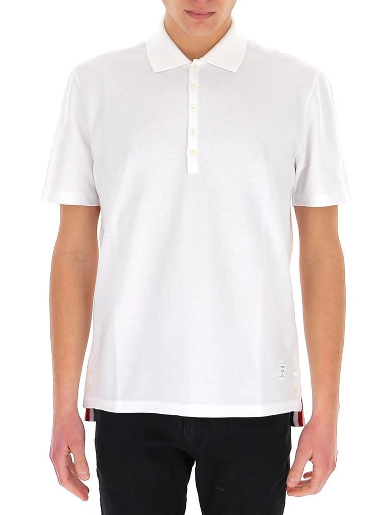 商品Thom Browne|Thom Browne RWB Stripe Polo Shirt,价格¥2411-¥3415,第3张图片详细描述