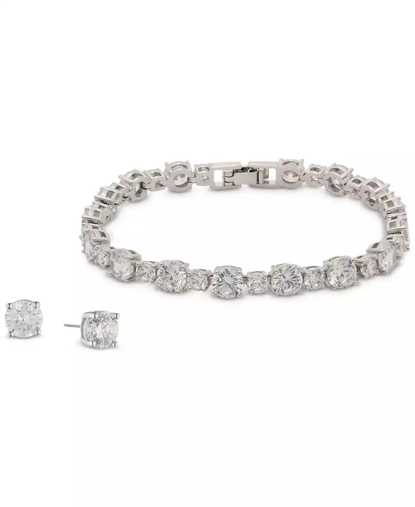 商品Givenchy|Cubic Zirconia Tennis Bracelet & Stud Earrings Set,价格¥611,第1张图片