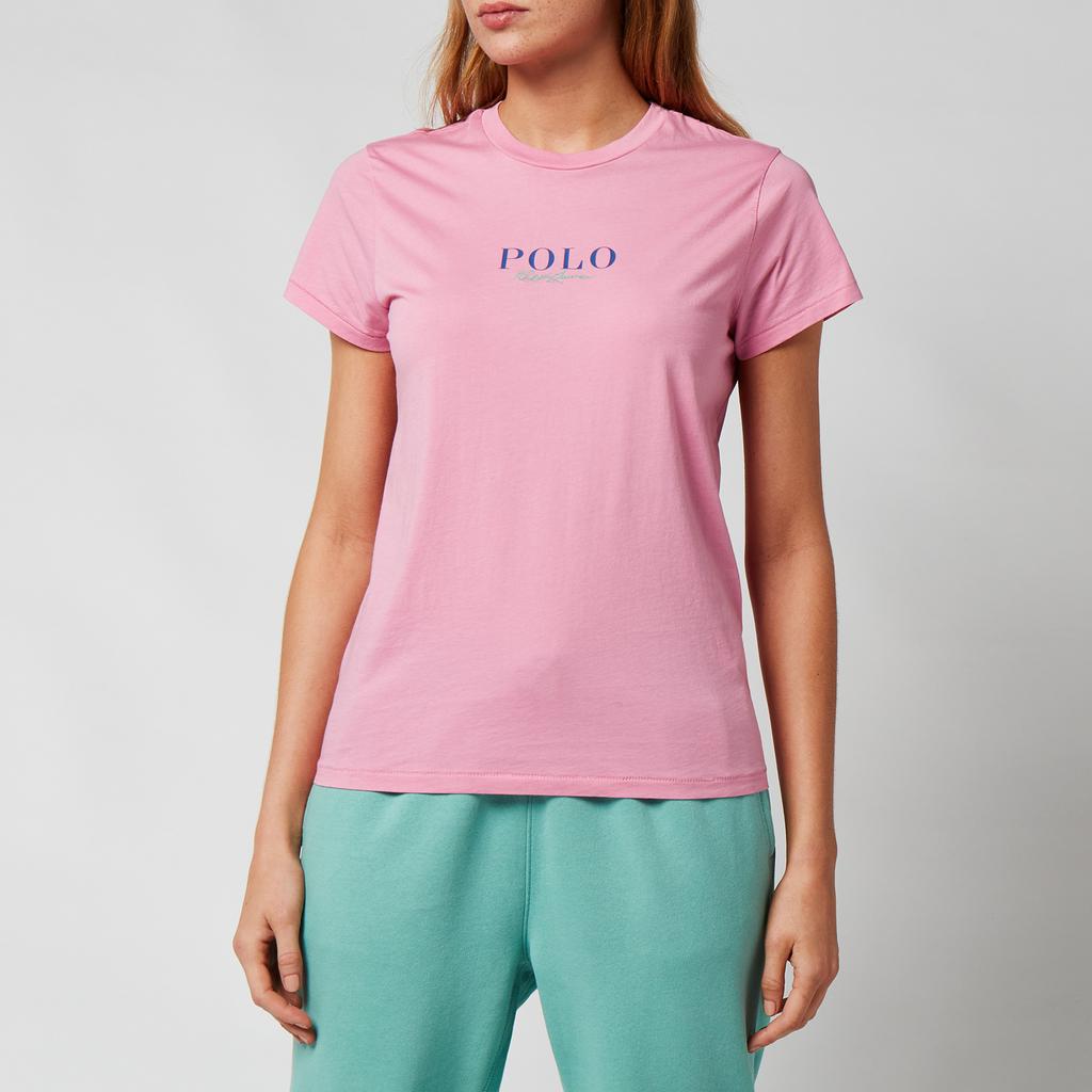 Polo Ralph Lauren Women's Polo Handwriting Logo T-Shirt - Beach Pink商品第1张图片规格展示