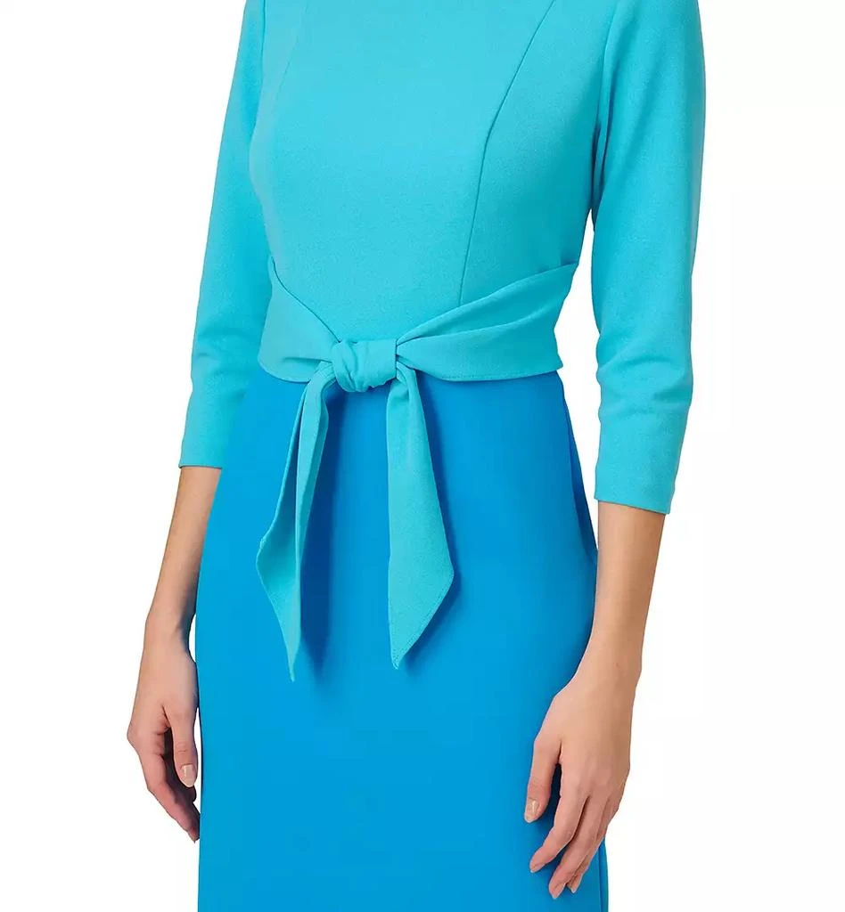 商品Adrianna Papell|Women's Colorblocked Tie-Waist Midi Dress,价格¥965,第4张图片详细描述