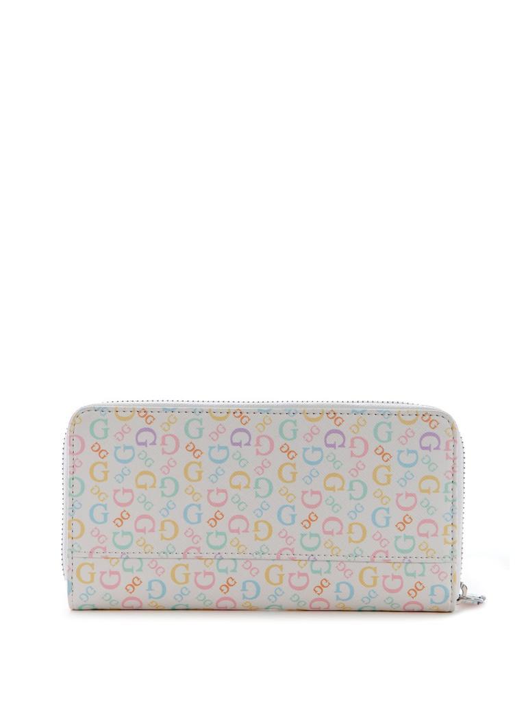 商品Guess Factory|Abree Logo Floral Saffiano Medium Zip-Around Wallet,价格¥243,第4张图片详细描述