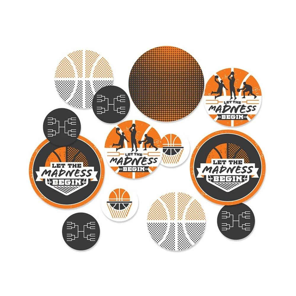 商品Big Dot of Happiness|Basketball - Let the Madness Begin - Party Decor - Large Confetti 27 Ct,价格¥90,第1张图片
