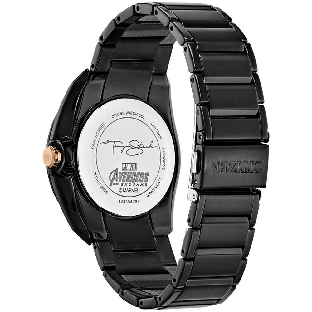 商品Citizen|Tony Stark "I Love You 3000" Black Stainless Steel Bracelet Watch 43mm,价格¥2219,第4张图片详细描述