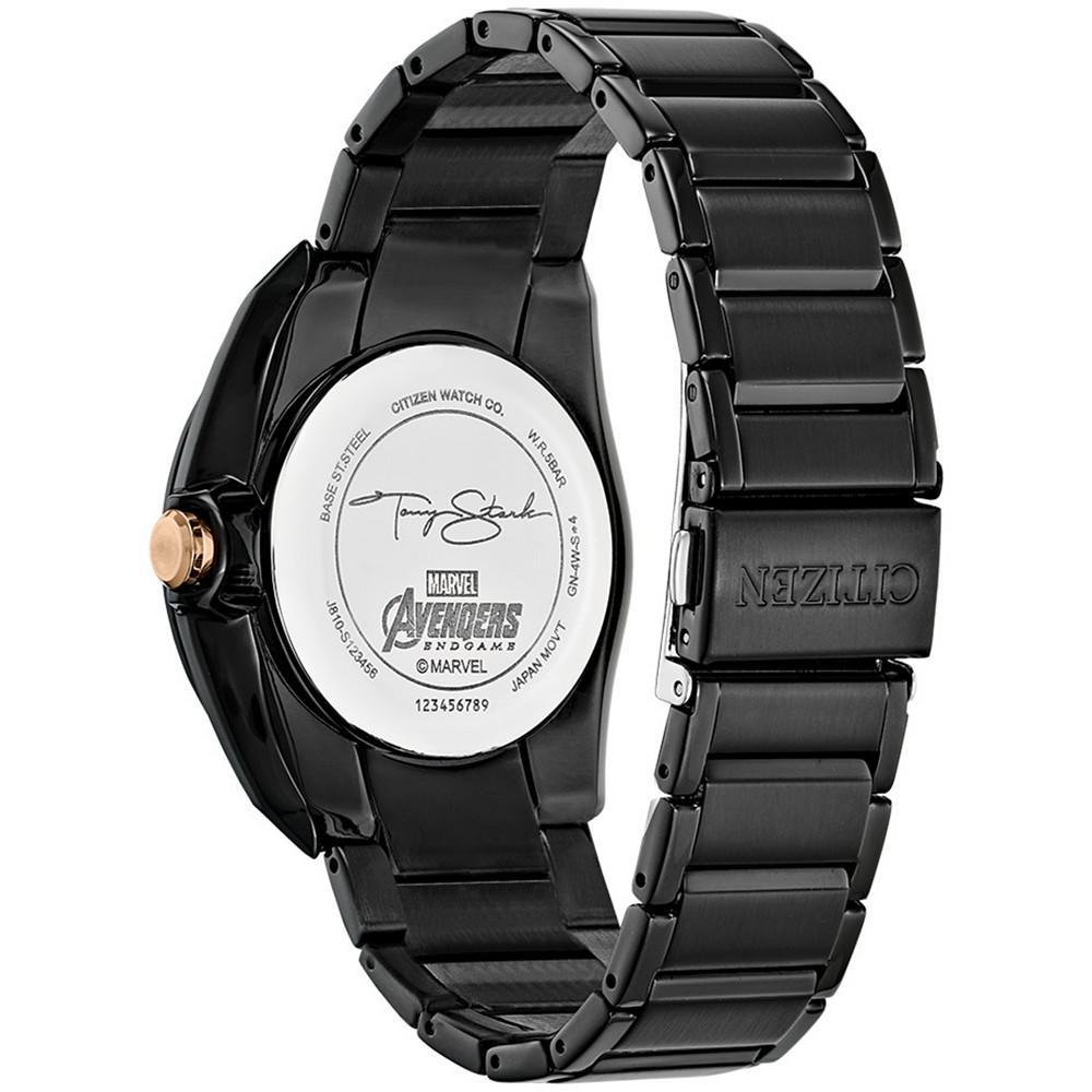 商品Citizen|Tony Stark "I Love You 3000" Black Stainless Steel Bracelet Watch 43mm,价格¥2011,第6张图片详细描述