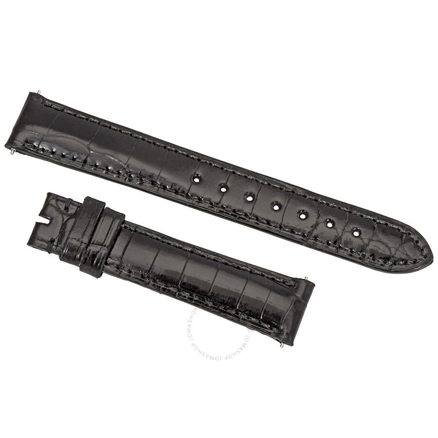 商品Hadley Roma|16 MM Shiny Black Nile Crocodile Leather Strap,价格¥371,第1张图片