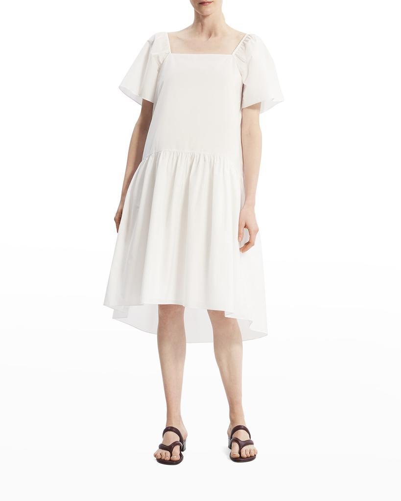 商品Theory|Square-Neck Tiered Midi A-Line Dress,价格¥628,第1张图片