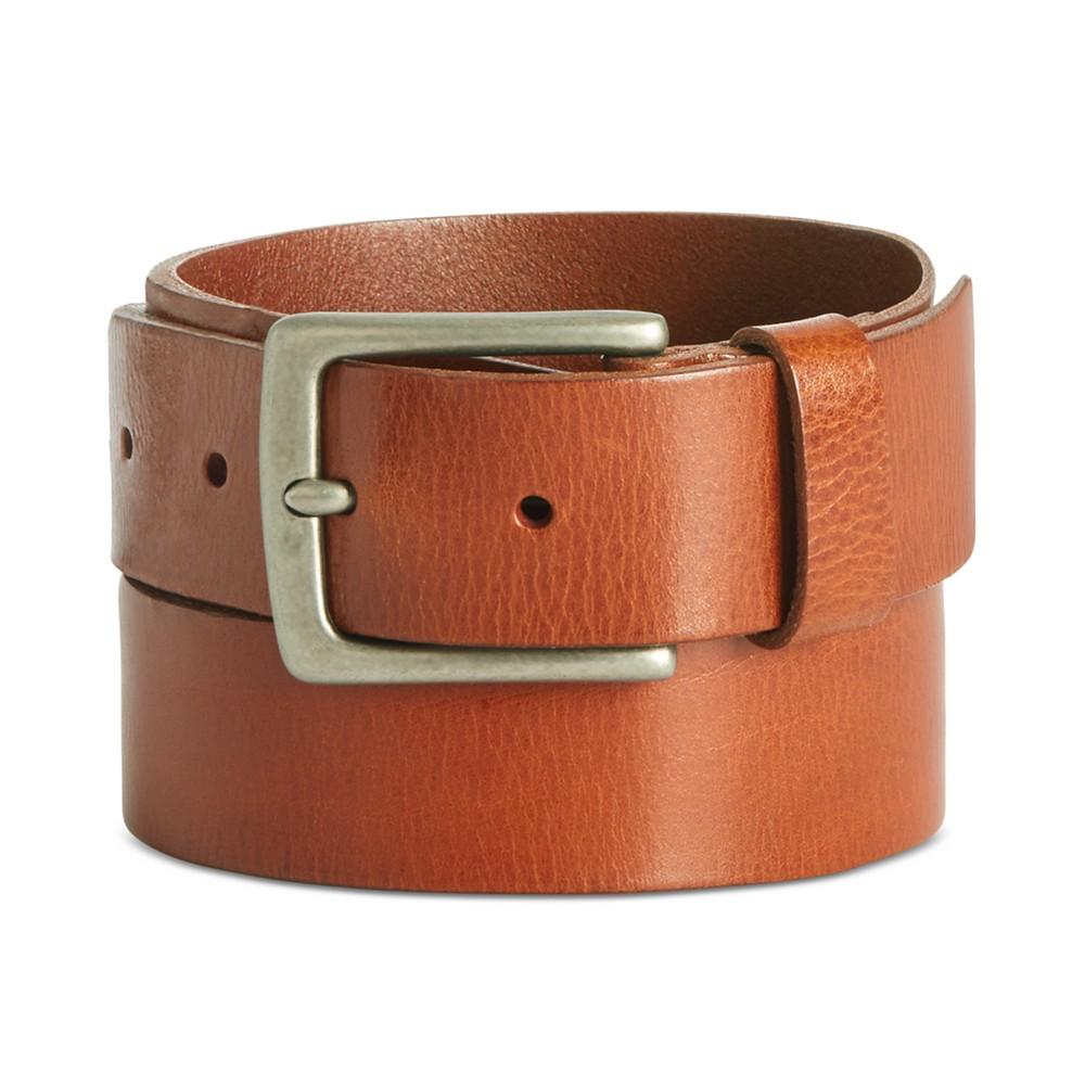 Men's Tan Leather Belt商品第1张图片规格展示