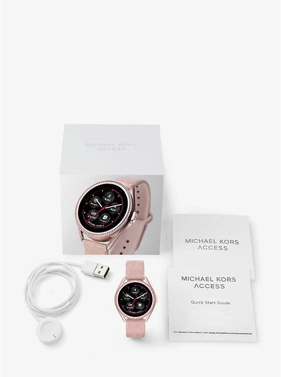 商品Michael Kors|Michael Kors Access Gen 5E MKGO Pink-Tone and Logo Rubber Smartwatch,价格¥1266,第4张图片详细描述