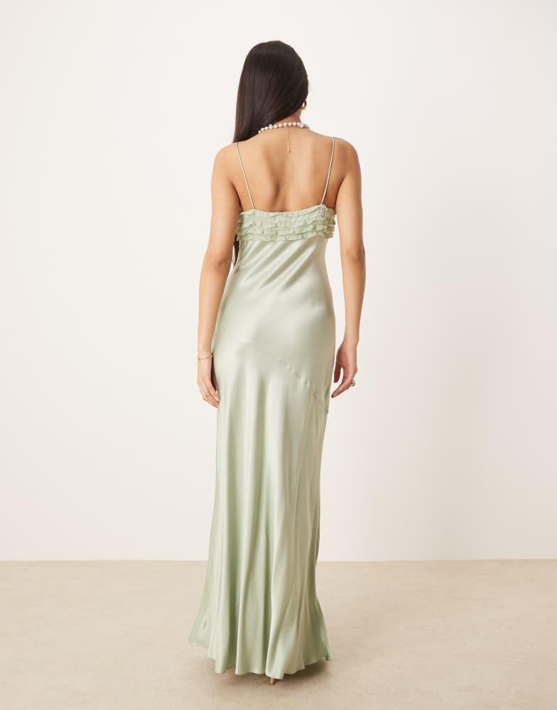 Shop For Love & Lemons Natalie maxi dress in desert sage on Sale at  BeyondStyle  Get 50% Off For Love & Lemons Natalie maxi dress in desert  sage with Limited-Time Flash