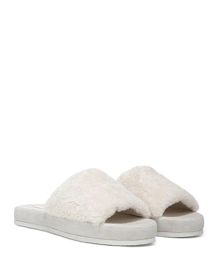 商品Vince|Women's Kenia Faux Shearling Slide Slippers,价格¥405,第1张图片