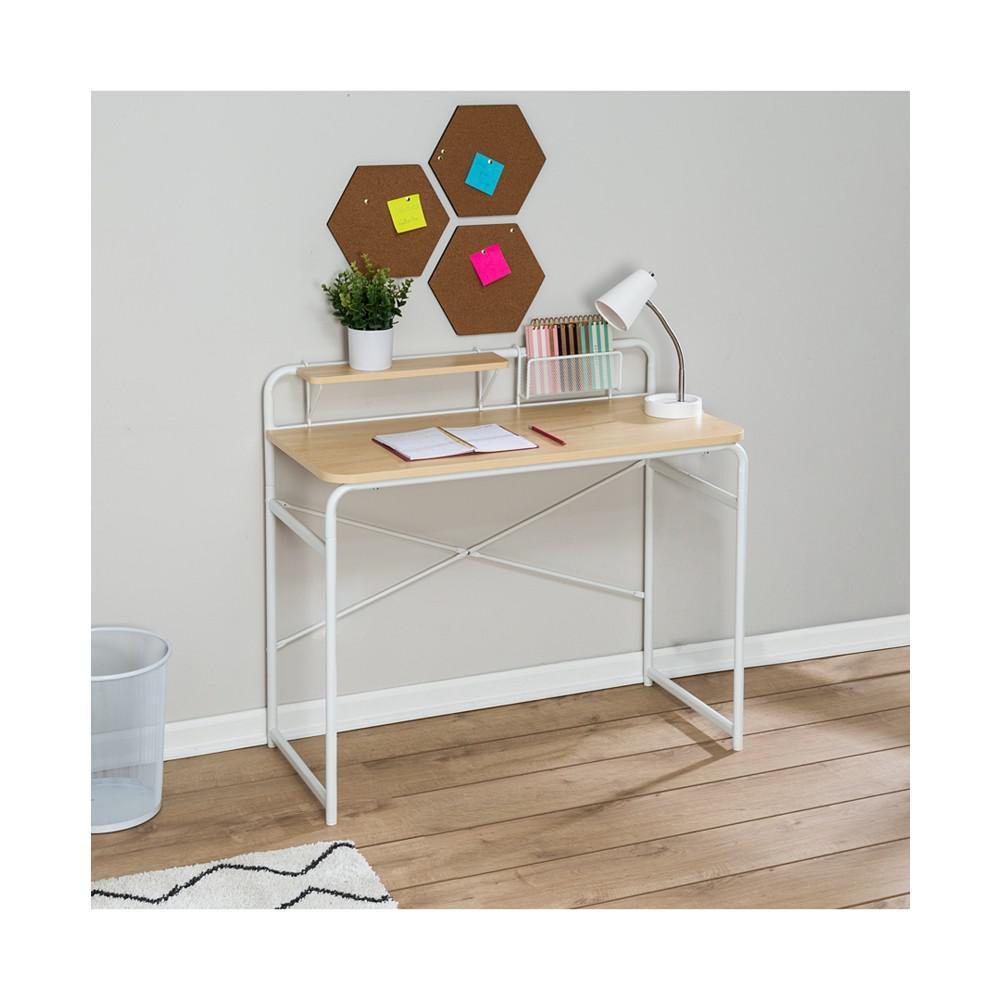商品Honey Can Do|Computer Desk with Shelf & Basket,价格¥1188,第5张图片详细描述