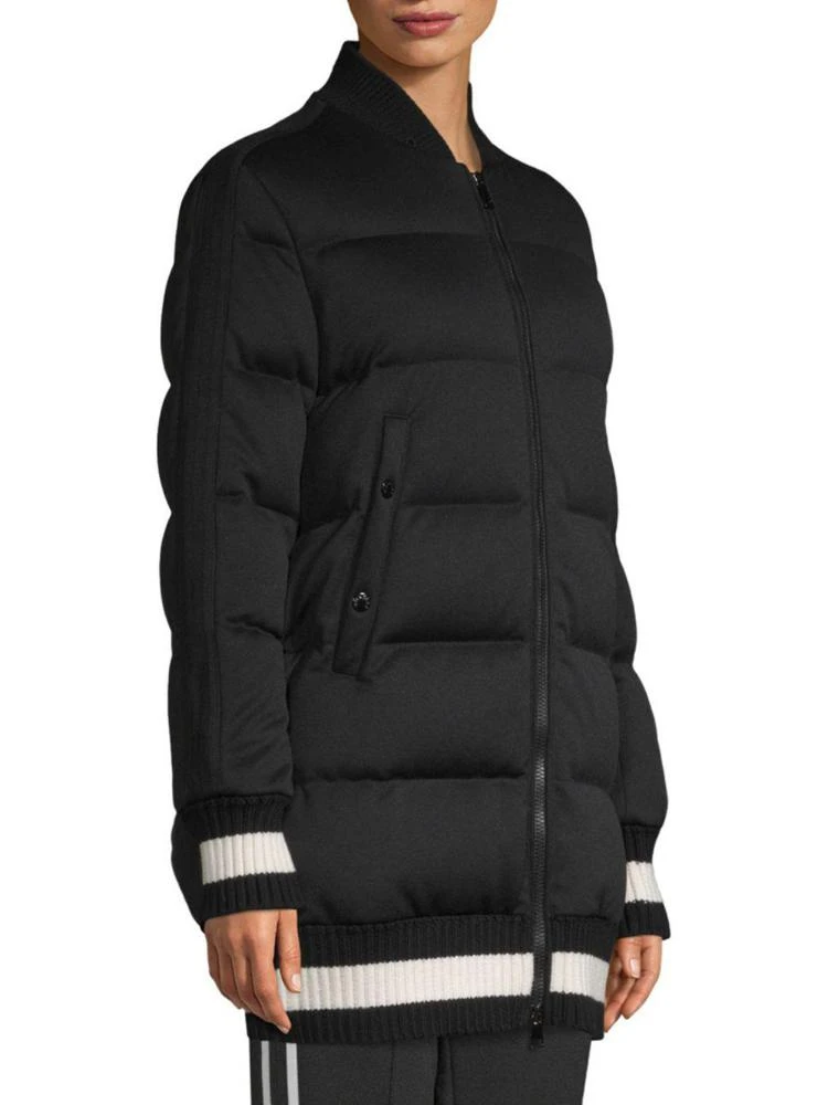 商品Moncler|Harfang Lacquer Bomber Knit-Trim Coat,价格¥12619,第3张图片详细描述