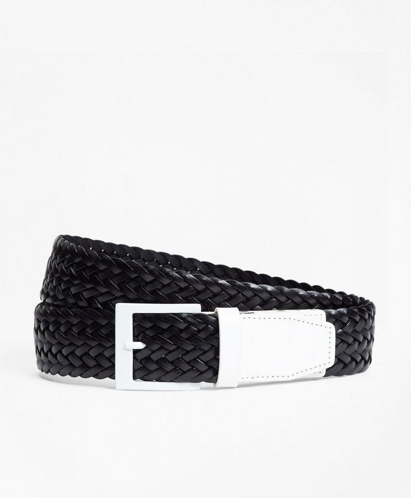 商品Brooks Brothers|Two-Tone Woven Leather Belt,价格¥441,第1张图片