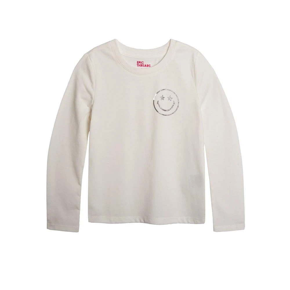 商品Epic Threads|Toddler Girls Smiley Face Graphic T-shirt, Created For Macy's,价格¥62,第1张图片