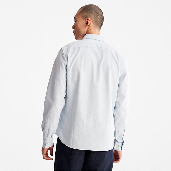 Pleasant River Slim Oxford Shirt for Men in Light Blue商品第2张图片规格展示