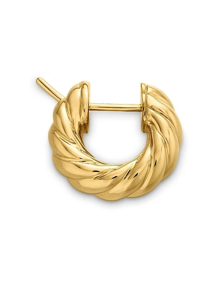 商品David Yurman|Sculpted Cable Hoop Earrings in 18K Yellow Gold, 14.4MM,价格¥16643,第3张图片详细描述