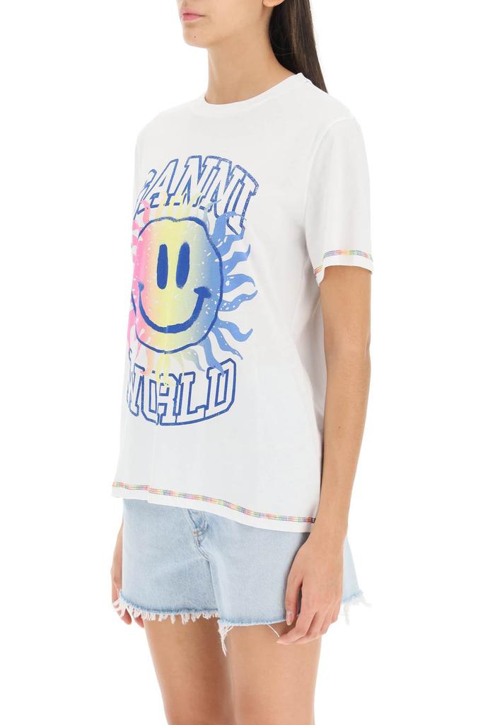 Ganni organic cotton smiley t-shirt商品第4张图片规格展示